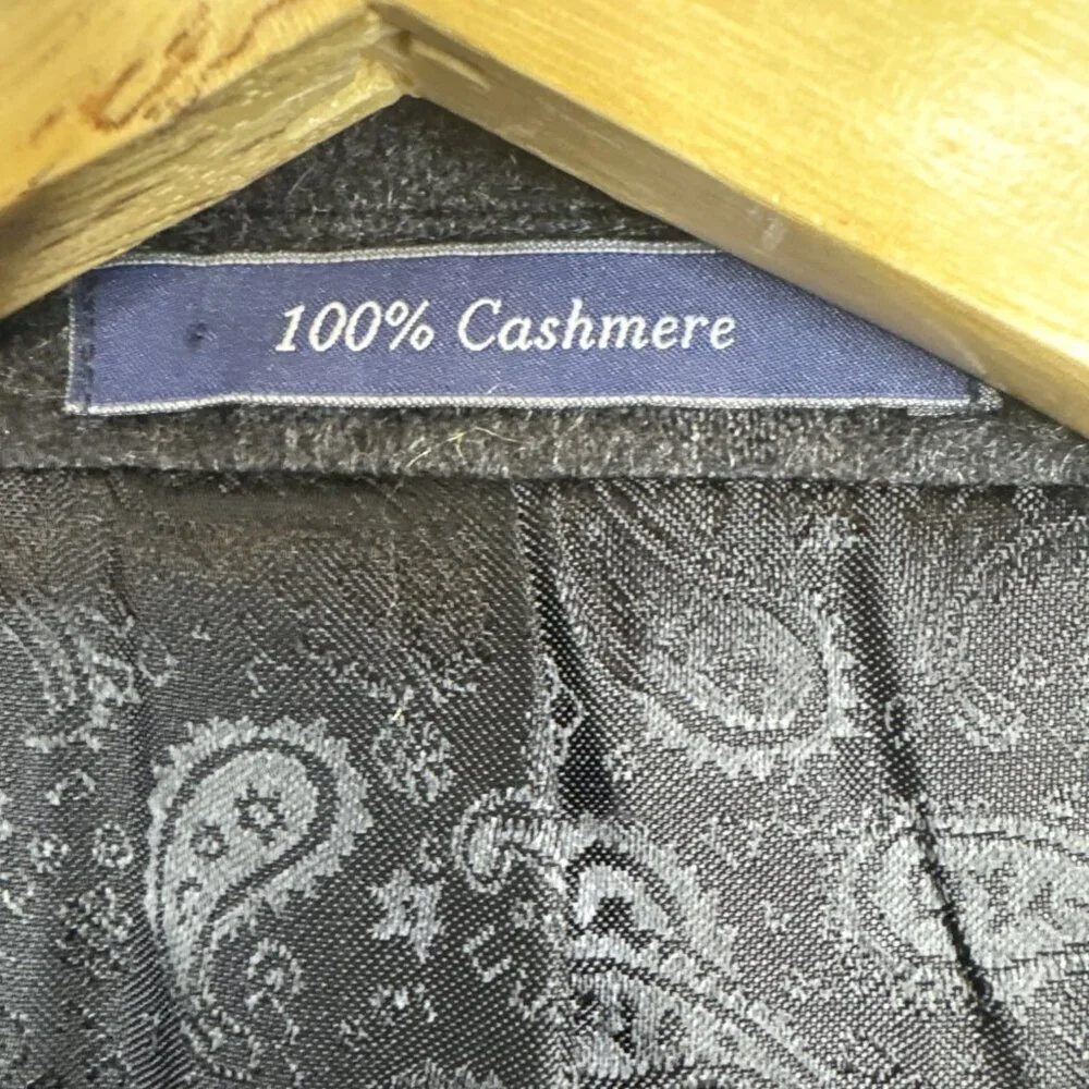 Grafton 100% Cashmere Blazer Jacket Men 46 Charcoal Gray Sports‎ Coat